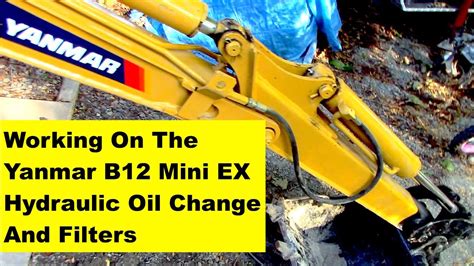 mini excavator oil change|mini hydraulic oil change time.